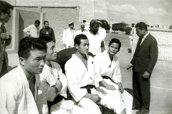 1965 Tae Kwon Do demonstration, in Egypt, where Kwon Jae-Hwa broke a huge stone with a hand strike.